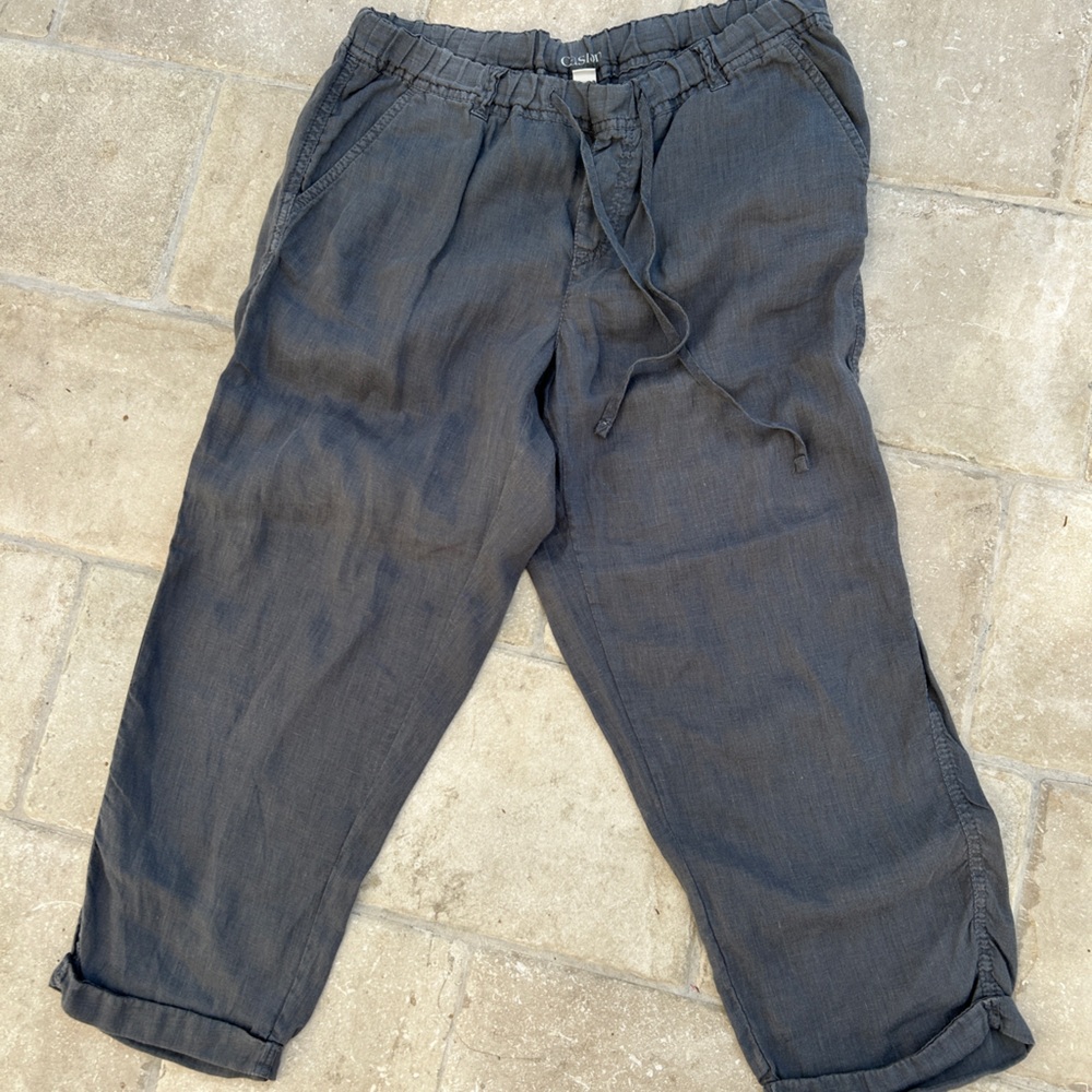 Caslon Charcoal Linen Relaxed LinenPants